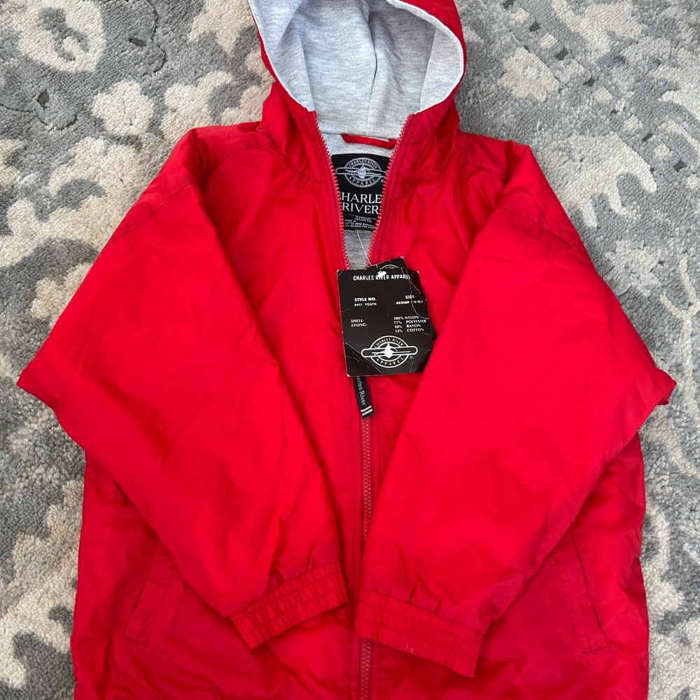Charles River Apparel Kids Bright Red Raincoat